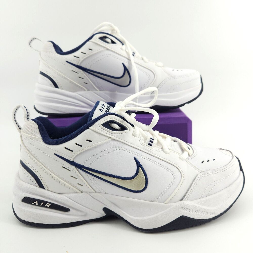 Nike Air Monarch Shoes Women Size 8 Mens Size 6.5 415445-102 White Lace Up